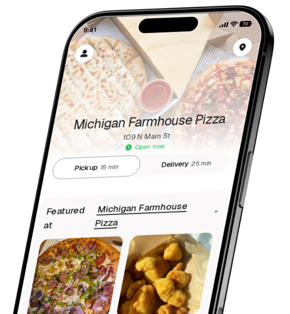 Michigan Farmhouse Pizza app preview